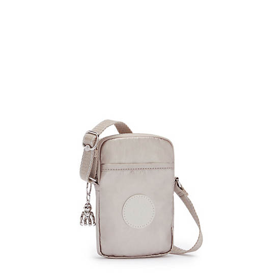 Sac Mobile Kipling Tally Metallic Crossbody Beige | FR 1847VR